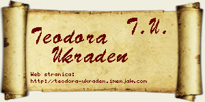 Teodora Ukraden vizit kartica